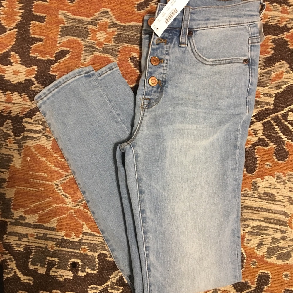 Jcrew 9” high rise toothpick skinny jeans